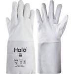 Grey Leather Gauntlets 6" Cuffsize 10