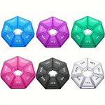 7-DAY Portable Pill Organizer - Waterproof Moisture-proof Medicine Case With Large Capacity For Vitamins Fish Oil & Supplements