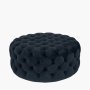 Rene Round Ottoman - Black