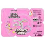 Pnp Looney Tunes Full Cream Strawberry Yoghurt 6 X 100G