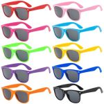 Pibupibu 10 20 Packs Adults Whole Neon Colors Square Retro Style Party Favors Sunglasses Multi 10 Packs