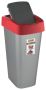 Addis Swing Or Lift Bin Sliver & Red 50L