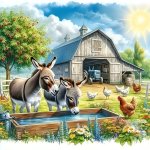 5D Round Diamond Painting Kit - Rustic Farm Landscape Acrylic Embroidery Art Diy Cross Stitch Wall Decor 3 Sizes Available - 11.