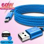 1PC 60W USB To Type-c Fast Charging Cable Suitable For Samsung Galaxy S22/S22+ S21/S21 Note 20/10 Google Pixel And Other Electronic Devices Equipped With