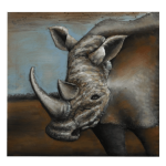 Oil Painting Rhino