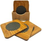 Square Reversible Bamboo Coaster Set