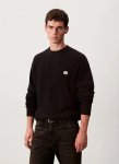 Calvin Klein Ez Cotton Waffle 9GG Black Sweatshirt - XXL Black