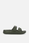 PoP Candy Twin Buckle Slip On Sandals - Green