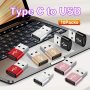 10-PACK USB C Female To USB Male Adapters: Type C To USB A Charger Converter For Iphone Note 20 S24 S23 S22 Airpods Ipad Pro