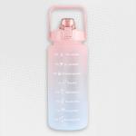 2.2 L Motivational Time Marker Water Bottle Pink And Blue