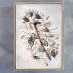 Protea Anatomy 1 Art Print - A3 Framed Canvas With Natural Wood Frame