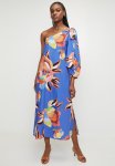 Superbalist Asym Balloon Sleeve Column Dress - Dark Macro Tropics Floral