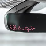 3-PACK Hello Beautiful Mirror Decal Stickers For Laptop Cup And Home Mirror Decor Paper Material Adhesive Labels