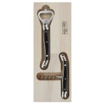 Andre Verdier Apero 2PC Set Corkscrew & Bottle Opener - Ivory Black 744+748