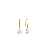 Yellow Gold Cubic Zirconia Drop Earrings