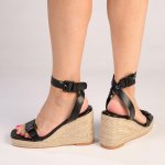 Madison Annabella Wedge - Black - 8