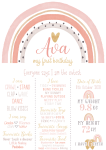 Milestone Board - Boho Rainbow - A0