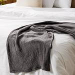 Cotton Hemmed Throw Charcoal