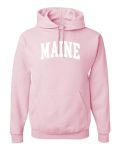 Wild Bobby State Of Maine College Style White Fashion Unisex Hoodie Sweatshirt Light Pink Small