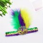 Festive Headband With Sparkling Artificial Feathers A Charming Headpiece Suitable For Carnival Makeup Parties Masquerade Balls Cocktails And Weddings