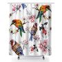 Tropical Birds And Flowers Shower Curtain With Rustproof Grommet 180X180CM