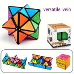 Infinite Transformation Magic Cube 3D Dimensional Magic Cube Spatial Geometric Flip Toy Intellectual Training Stress-relieving M