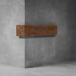 House Number Corner D03 - 300H X 300D X 1000W Matt White Warm White