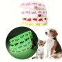 Fluorescent Silicone Dog Collar With Cartoon Pattern - Nighttime Safety Anti-lost For Small Breeds