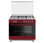 Ferre 90X60 Free Standing Gas And Electric Stove - Red