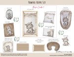 Cot Duvet Bedding Hippo Pampas Set Neutral