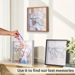 1PC Adventure Archive Box - Cherish Your Memories Secure Ticket Vault & Postcard Display Perfect Souvenir Organizer And Money-sa