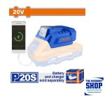 Power Source USB And 12V Output Cordless Portable 20V Input Solo Unit WUCP118 Wadfow Ingco