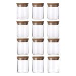 12-PIECE 250ML Glass Storage Jar Set - Transparent