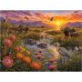 1000 Pieces Jigsaw Puzzle For Adults With African Wetland Sunset