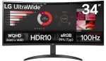 LG 34-INCH Ultrawide Curved 21:9 Qhd LED Monitor