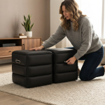 Versatile Pu Leather Footstool Ottoman For Any Room