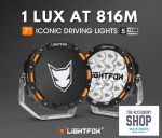 Lightfox 7" Osram LED Driving Spot Lights 1LUX@816M Pair 12 603LUMENS