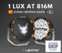 Lightfox 7" Osram LED Driving Spot Lights 1LUX@816M Pair 12 603LUMENS