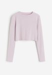 Long-sleeved Jersey Top - Purple