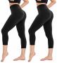 Campsnail Capri Leggings For Women - High Waisted Soft Tummy Control Workout Exercise Pants Tights For Yoga Running Cycling