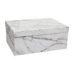 Gift Box Silver Marble Abstract Size 10 37X28X16CM
