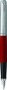Jotter Original Fountain Pen - Medium Nib Blue Ink Red With Chrome Trim