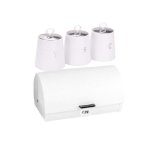 Wave 4 Piece Canister Set White