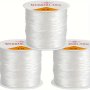 1ROLL 100M Clear Elastic Beading Threads Stretchy Bead Cord Crystal Bracelet Necklace String Diy Jewelry Making Craft Supplies