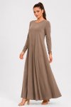 Ladies Classic Maxi Long Sleeve Loose Dress