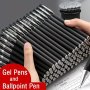 Gel Pen Set Black Blue Red Filled Gel Pen Bullet 0.5MM School And Office Supplies Stationery Kawaii Accessories Stationery