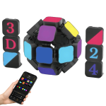 Linkedsparx The Box 3D Kit 24PC Smart LED Rgb Square Lights With Letter Slides Black – New