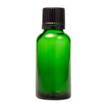 30ML Green Glass Bottle With Slow Flow Dropper Cap - Black