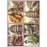 Vintage Travel Sticker Sheet A4
