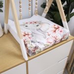 Boho Floral Elephant Baby Changing Mat Cover